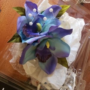 Tropical Flower Silk Hair Clip